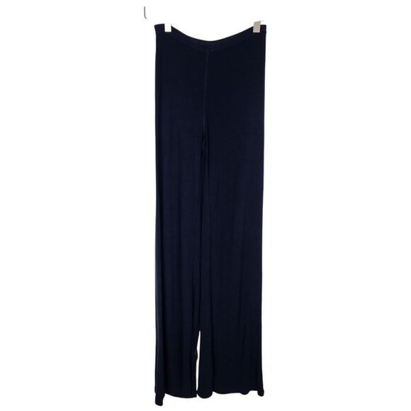 JEAN‎ PAUL GAULTIER Pants Womens Small Blue Fuzzi Wide Leg Knit Stretch Pull On - Picture 1 of 11